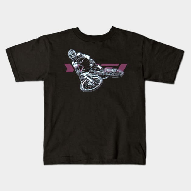 Jump mtb Kids T-Shirt by Saturasi